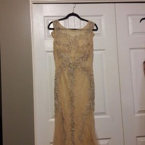 Beige Cream Formal Dress